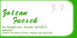 zoltan fucsek business card